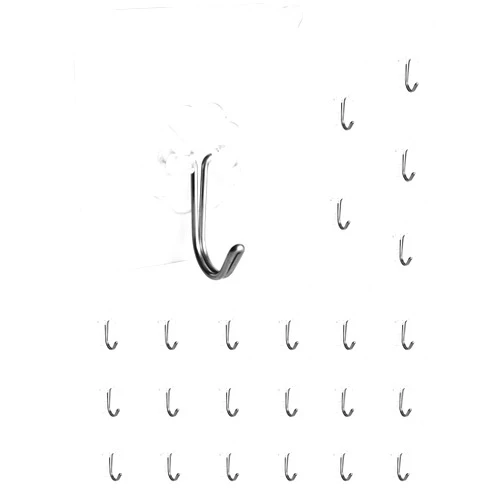 TLBX Adhesive Wall Hooks 22lb(10 Kg Max) Reusable Seamless Hooks, Waterproof and Oilproof, Bathroom Kitchen Heavy Duty Clear Hooks Transparent Sticky Wall Hanger 24 Pack