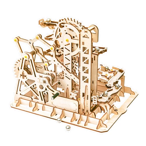 Rowood 3D Wooden Marble Run Puzzle Craft Toy, Gift for Adults & Teen Boys Girls, Age 14+, DIY Model Building Kits - Tower Coaster(Marble Climber)