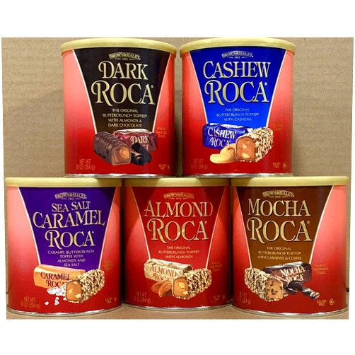 KC Commerce Almond Roca 10 Ounce Canister Variety Pack (KC Commerce Variety Pack of 5)