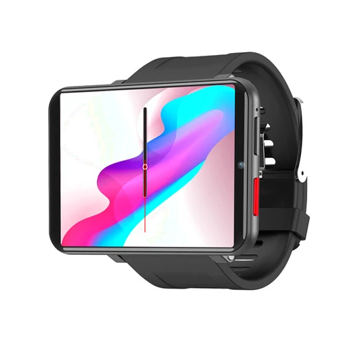 Docooler DM100 4G Smart Watch Sports WiFi GPS BT Smartwatch 2.86 Inch Touch Screen 16GB/32GB Music Player Phone Call 5MP Camera IP67 Waterproof Multifunction - Silver Trimmed 16GB