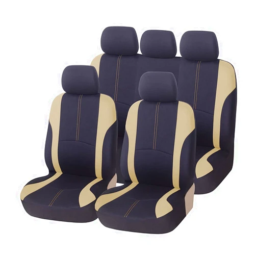 AICEL 9 Piece Car Seat Covers Full Set, Front and Rear Split Bench Auto Seat Protectors, Two-Tone Washable Automotive Seat Covers Universal Fit for Most Cars, Sedan, Truck, SUV