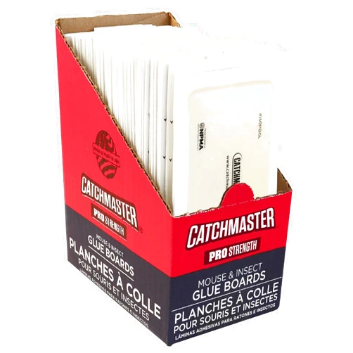 Catchmaster Mouse and Insect Glue Boards, 75-Pack Mouse Traps Indoor for Home, Sticky Pest Control Adhesive for Catching Bugs, Rats & Rodents, Non Toxic Bulk Glue Traps