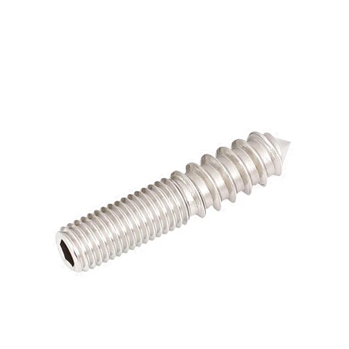 MOZX Double Head Ended Wood to Wood Screws,304 Stainless Steel Headless Hexagonal Socket Double Head Pointed Tail Self-Tapping Screw M4 M5 M6 M8 M10(Size:5pcs M4X40)
