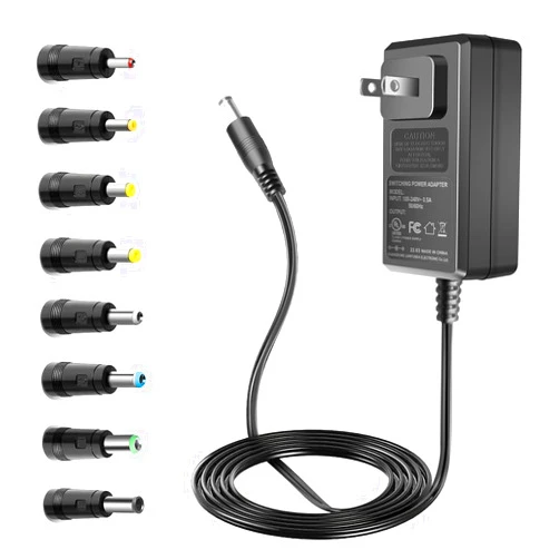 Sanzilo UL Listed 18V AC Adapter Power Supply, 6Ft Power Cord for Squeezebox Radios, Drill, Speakers, Cat Litter Box, Booster, Soundbar, Cutting Machine, Kettler Cross Trainer ERGOMETER CTR1 Power Adapter