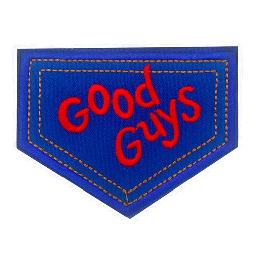 Veworn Good Guys Embroidered Iron/Sew on Patch Funny Punk Biker Emblem Gothic Armband Child's Play Badge for Shirts Applique Horror Costume Halloween Cosplay Souvenir