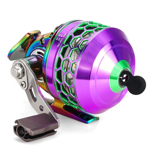 Sougayilang Spincast Fishing Reel,High Speed 3.9:1 Gear Ratio,Trouble-Free Push-Button Bait Casting Design and Reversible Handle for Left/Right Retrieve,Pre-Spooled with Fishing Line