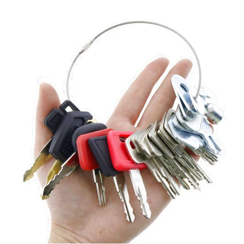 Solarhome 21 Keys Ignition Key Set Heavy Equipment Construction Ignition Key Set for Case Cat Komatsu JD