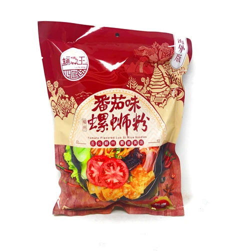 Luo Ba Wang Tomato Flavored Luo Si Rice Noodles 10.76oz (306g), 1 Pack