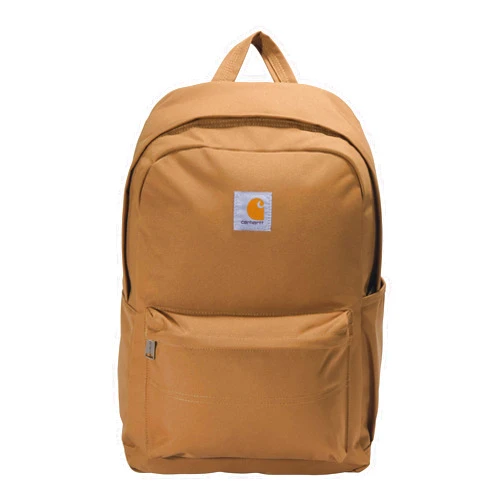 Carhartt 21L Classic Daypack, Durable Water-Resistant Pack with Laptop Sleeve, Brown, Containts PFAS