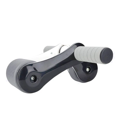 Cyllde 2 Wheels Ab Wheel Roller Abdominal Muscle Exerciser Gym Home Fitness Equipment with Knee Pad - Strengthen Your Core and Get Td Abs at Home(Black)