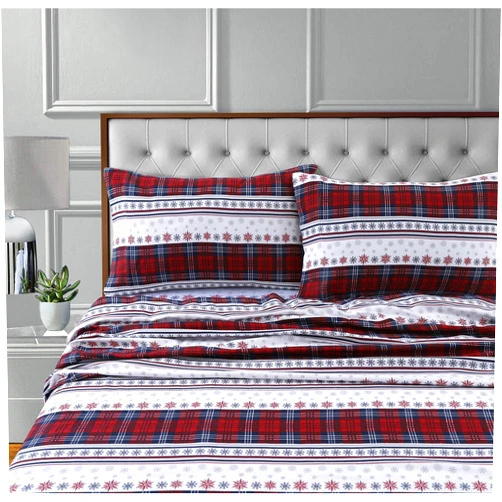Tribeca Living COSTSHEETTWDR Deep Pocket Sheet Set, Twin, Comfy Stripe