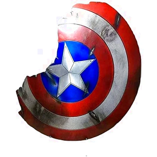 AYLIN OVERSEAS Medieval Broken Captain Shield For Halloween, Cosplay, Role-play And Theater Play America Shield Captain Adult Shield Captain Real Shield Cosplay Party Props Red, Medium