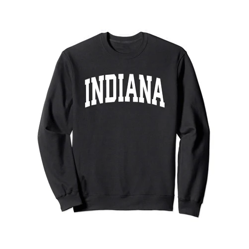 Indiana Hoodies & Sweatshirts Indiana Crewneck Sweatshirt Sports College Style State Gifts Sweatshirt