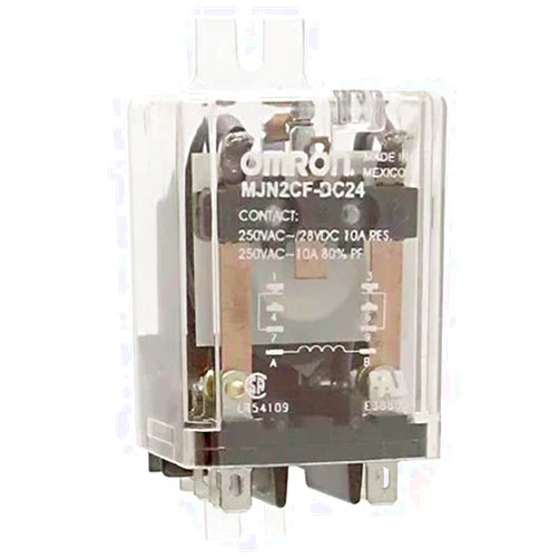 OMRON INDUSTRIAL AUTOMATION MJN2CF-DC24 POWER RELAY, DPDT, 24VDC, 10A, FLANGE