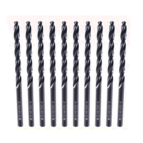 DelitonGude 13/64''inch HSS M35 Cobalt Twist Drill Bits,High Speed Steel,Pack of 10,Suitable for Steels,Cast Iron,Stainless Steel,Copper and Other Hard Metals（13/64inch）