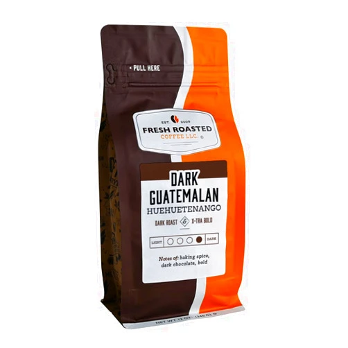 Fresh Roasted Coffee, Dark Guatemalan Huehuetenango | 12 oz | Single Origin | Dark Roast | Kosher | Ground