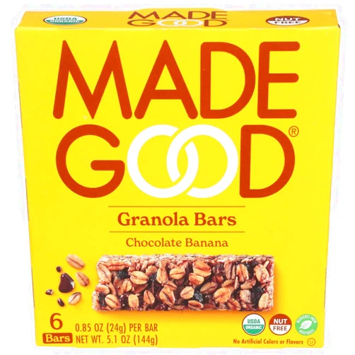 Made Good MadeGood Chocolate Banana Granola Bars, 5 Healthy Snack Bars, 0.85 oz