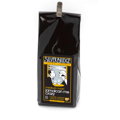 Silver Bridge Coffee Company Flavored Coffee Jamaican Me Crazy | 12oz Flavored Ground Coffee | Caramel Hazelnut and Kahlua Flavoring | Specialty Flavored Coffee