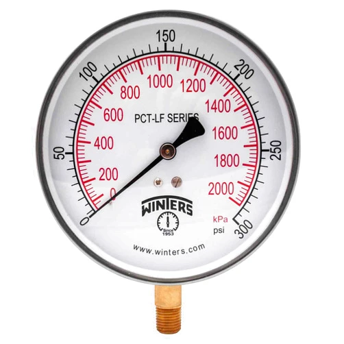 Winters Instruments Winters PCT326LF PCT-LF Series Pressure Gauge, 4.5