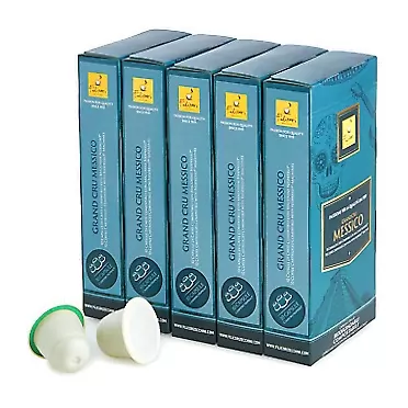 Filicori Zecchini GRAND CRU MEXICO Nespresso Compatible Capsules Biodegradable Compostable - Arabica Coffee - 50 Espresso Pods for Nespresso OriginalLine Brewers - Environment Friendly Alternative