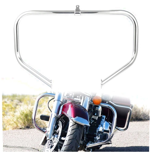 XFMT Chrome Engine Guard Highway Crash Bar for Harley Touring Road King Street Glide Road Glide Electra Glide Ultra Classic 2009-2023