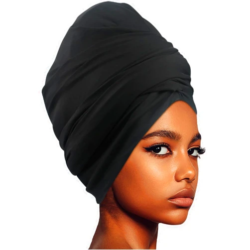 Babalet Large Swimming Turban Waterproof for Women Men Long Hair Special Design Unisex Swim Cap for Thick Curly Hair Dreadlocks Weaves Braids Silicone Lined Swim Turban Keep Your Hair Dry