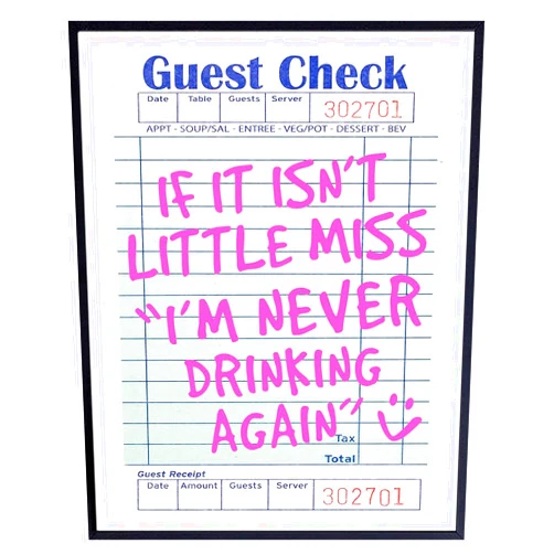 YELLOWBIRD ART & DESIGN funny Sayings Wall Decor for Women - Pink Preppy Chic Home Decor Aesthetic - Trendy Happy Hour Bar Picture - Cute Maximalist Wine Wall Art - Cocktail Party Decorations - Dorm Guest Check Art