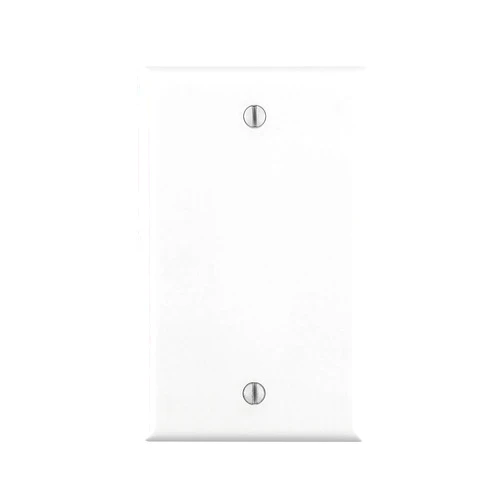 Leviton 80714-W 1-Gang No Device Blank Wallplate, Standard Size, Thermoplastic Nylon, Box Mount, White