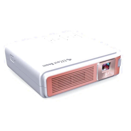 EZCast 2024 Upgraded Portable Projector, EZCast J4 Rechargeable Movie Projector - Built-in Battery & Speaker - 1080P Pico Projector, Camping Projector, Compatible w/HDMI, USB, iPhone, Android, Tablet, Laptop
