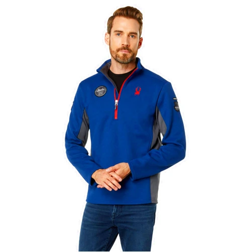 Spyder Bandit Wengen Full Zip Fleece Jacket Abyss Volcano SM
