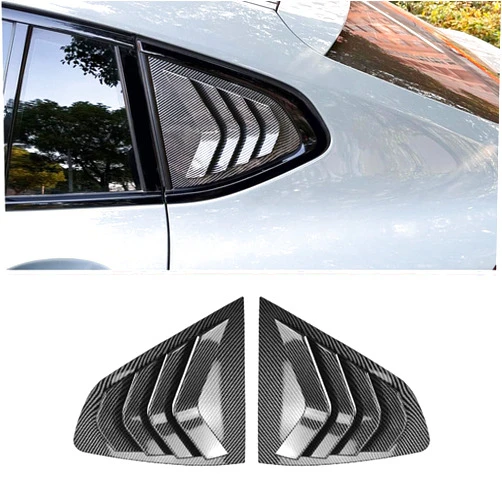 ADAPEY Rear Side Window Louvers Racing Style Triangular Window Glass Blinds fit for BMW X4 G02 2018 2019 2020 2021 2022 2023 2024 Glossy black/Carbon Fiber look (Carbon Fiber look), BT0553