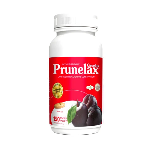 Prunelax Ciruelax Regular Strength Laxative Tablets - Natural-Ingredient Based Laxative for Occasional Constipation, Predictable Overnight Relief with Senna Leaf Extracts, 8-12 Hr Fast-Acting - 150ct