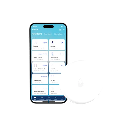 Aqara Water Leak Sensor, Zigbee Wireless Water Leak Detector for Alarm System and Smart Home Automation, Requires AQARA HUB, App Notifications, for Kitchen, Bathroom, Basement, Works with IFTTT