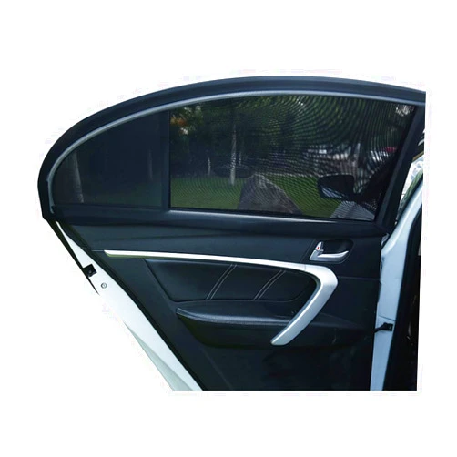 Zipelo 2PCS Car Window Shades, Mesh Vehicle Rear Side Window Sunshades, Stretchable Breathable Auto Sunscreen for Back Window UV Rays Protection, Universal for SUV, Truck, RV