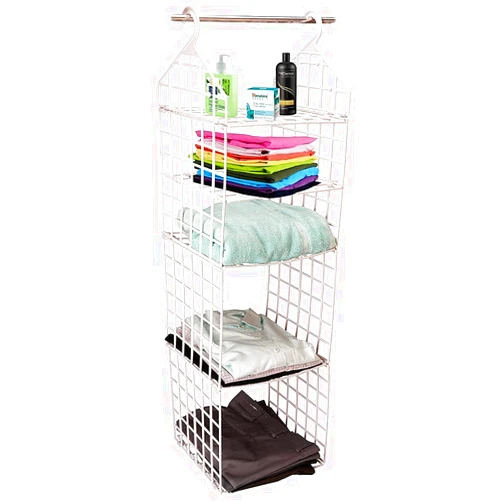 RUSHIL WERE 5 Layer Folding Clothes Storage Racks Dormitory Closet for Students Wardrobe Shelves Underwear, Socks, Scarf, t-Shirt, etc. Hanging Organizer Storage Holders & Racks
