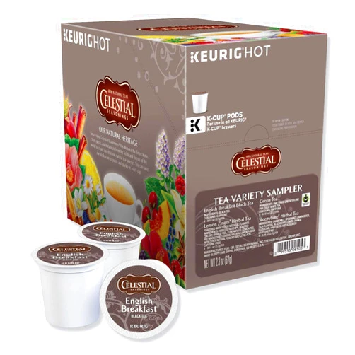 Celestial Seasonings Tea Sampler Keurig Single-Serve K-Cup Pods Variety Pack, 22 Count