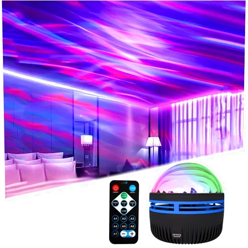XYDongtong 2 in 1 Northern Lights and Ocean Wave Projector with 14 Effects of Galaxy Light for Game Rooms, Parties, Light Projector for Bedroom, led Light Projector for Room Home Decorations