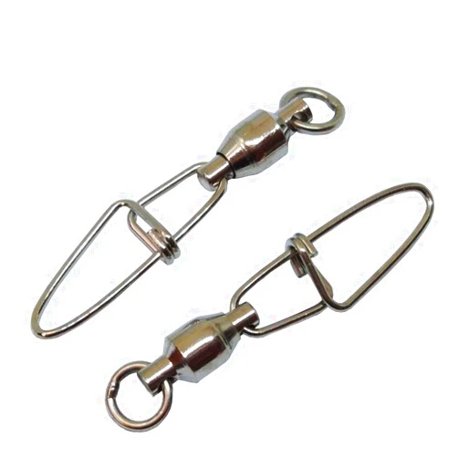 Unclesportinfof Unclesport 50pcs Fishing Ball Bearing Swivel with Insurance Snap Heavy Duty Saltwater Freshwater Bass Fishing Swivels Carp Fishing Connector 20LB-257LB