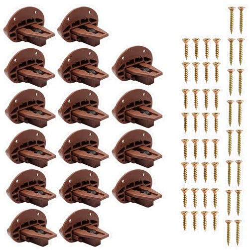 Kyuionty 16 Sets Drawer Slides Replacement, Compatible with Kenlin Rite-Trak II Drawer Track Guide Repair Kit for Dresser/Nightstand Drawers with Screws