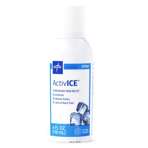 Medline ActivICE Spray Cooling Gel, Topical Pain Relief for Arthritis, Joint, Muscle, Back & Body Aches & Pain, 4 oz