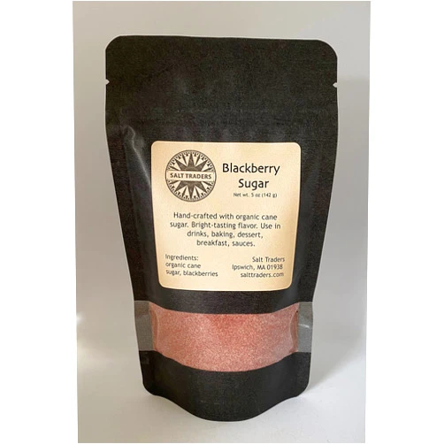 Didi davis food Salt Traders Blackberry Flavored Cane Sugar - 5 oz Rice Paper Zip Bag