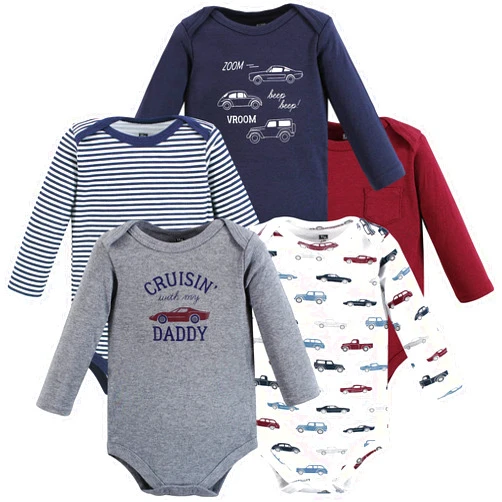 Hudson Baby unisex-baby Cotton Long-sleeve Bodysuits