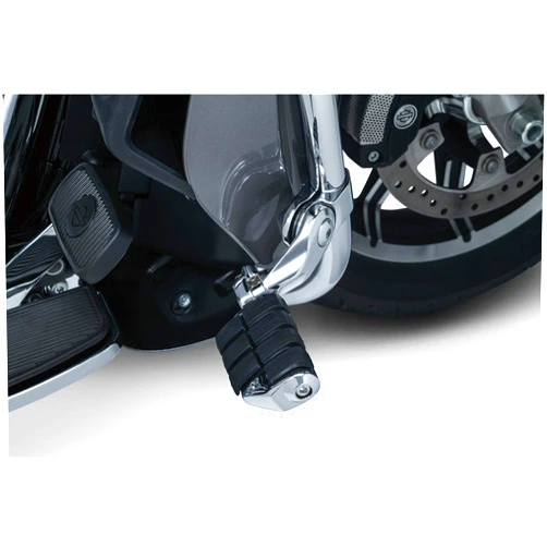 Kuryakyn 4523 Motorcycle Foot Controls: Tour-Tech Short Arm Cruise Mounts with Dually ISO Pegs for 1-1/4