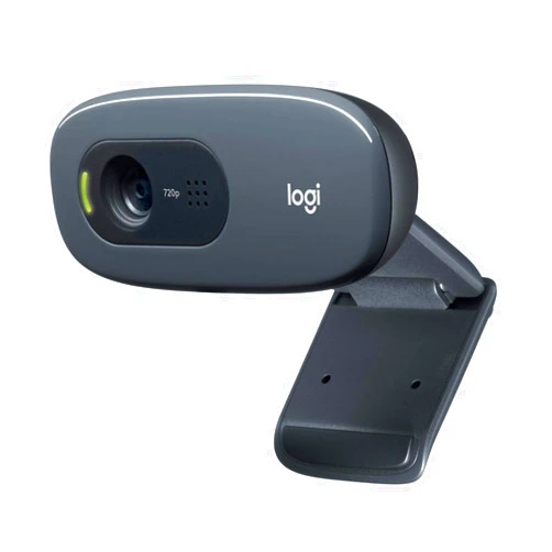 Logitech C270 HD Webcam, 720p, Widescreen HD Video Calling,Light Correction, Noise-Reducing Mic, For Skype, FaceTime, Hangouts, WebEx, PC/Mac/Laptop/Macbook/Tablet - Black