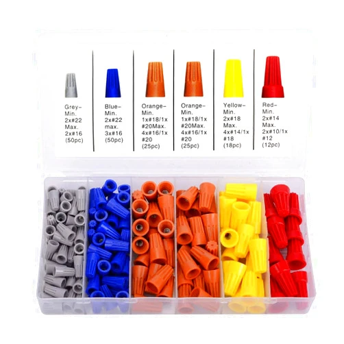 Romeda 180 PCS Wire Connectors, Insulating Insert Twist Electrical Wire Connectors with Spring, Portable Wire Caps for Quick Connection, Colorful Wire Caps Electrical
