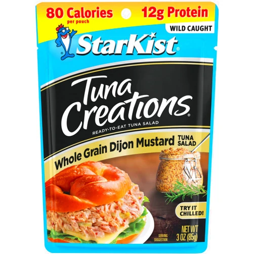 StarKist Tuna Creations, Whole Grain Dijon Mustard Tuna Salad, 3.0 oz Pouch, Pack of 24
