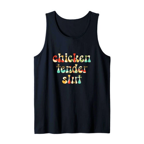 Flame Star Merch ll Retro Apparel Mens Womens Tee Retro Groovy Chicken Tender Slut Tank Top