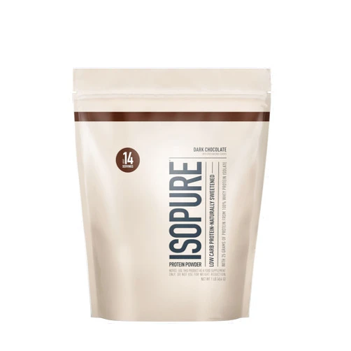 Isopure Low Carb 100% Pure Whey Isolate Protein Powder, Lactose Free, Gluten Free, With Vitamins, Dark Chocolate, 25g Protein Per Serving, 1 Lb, 14 Servings