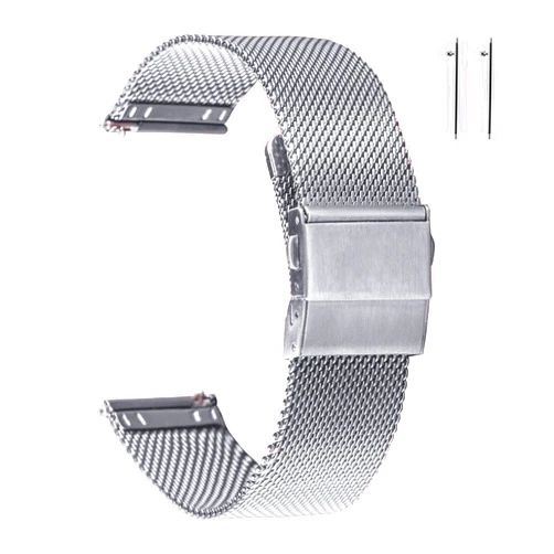 EACHE Stainless Steel Mesh Watch Band for Men Women, Quick Release Mesh Watch Straps 12mm 14mm 16mm 18mm 20mm 22mm