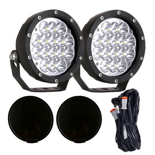 BIGLION.X Pair 160w 5 Inch Round Led Offroad Driving Lights Fog Lights 18800LM Offroad Spot Light Driving Light Pods Light Bar with Wiring Harness 12V 24V for Car Trucks SUV UTV ATV jeep